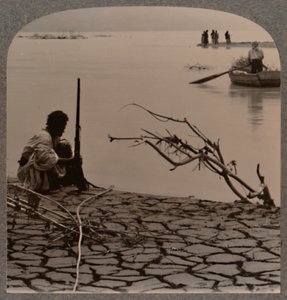 Rybáři u Mrtvého moře: zobrazující se trhliny na pobřeží, c1900 od Unbekannt