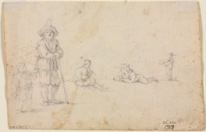 Five Figure Studies, 1600s. od Unbekannt
