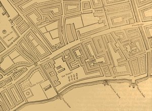 Fleet Street, The Temple, etc., From a Map of London, Publikováno 1720, 1897. od Unbekannt