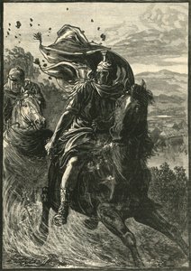 Útěk Pompeia z bitevního pole Pharsalia, 1890. od Unbekannt