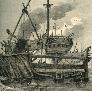 Plovoucí dok, Deptford 1820, c1878. od Unbekannt