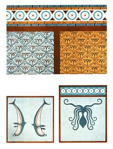 Podlahové malby v paláci v Tiryns, Řecko, 1928. od Unbekannt