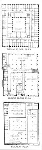 Půdorysy, SW Straus & Co Building, Chicago, Illinois, 1924 od Unbekannt