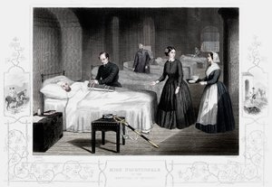 Florence Nightingale v nemocnici ve Scutari, c1860 od Unbekannt