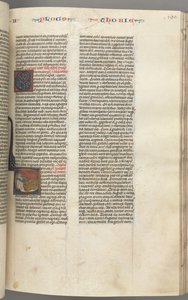 Fol. 190r,Tobit, historická iniciála T, Tobit spí na posteli, c. 1275-1300. od Unbekannt