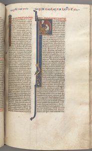 Fol. 238r, Přísloví, historická iniciála P, Šalomoun poučující Rechabeáma, c. 1275-1300. od Unbekannt