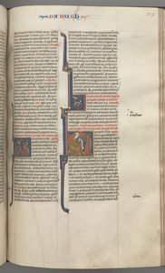 Fol. 317r, Baruch, historická iniciála H, Baruch sedící u stolu píšící na svitek, c. 1275-1300. od Unbekannt