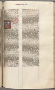 Fol. 350r, Ozeáš, historická iniciála V, Ozeáš káže třem mužům. , c. 1275-1300. od Unbekannt