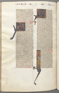 Fol. 481v, Jude, historická iniciála I, Juda stojící se svitkem, c. 1275-1300. od Unbekannt
