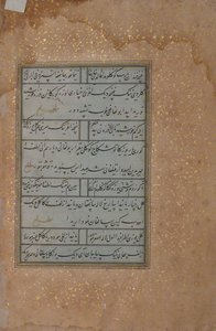 Folio z rukopisu Mir Ali Shir Nava