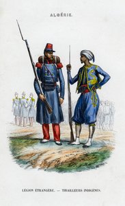 Zahraniční legionář a rodilý ostrostřelec francouzské armády v Alžírsku od Unbekannt