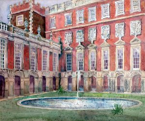 Fontána v paláci Hampton Court od Unbekannt