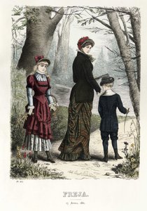 Freja- ilustroval skandinávský módní časopis 1881, ilustrace č. 8 od Unbekannt
