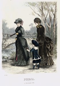 Freja- ilustroval skandinávský módní časopis 1882, ilustrace č. 21 od Unbekannt