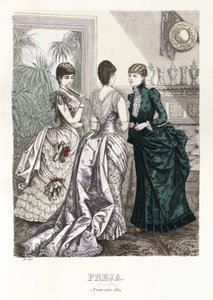 Freja- ilustroval skandinávský módní časopis 1884, ilustrace č. 3 od Unbekannt