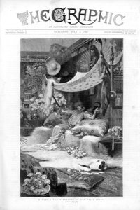Francouzská herečka Sarah Bernhardt ve svém pařížském studiu, Francie, 1890 od Unbekannt
