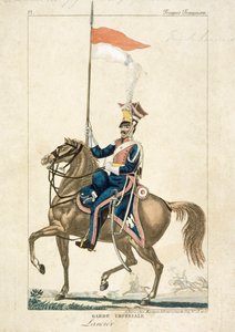 Francouzský kopiník císařské gardy, napoleonské války, c1815 od Unbekannt