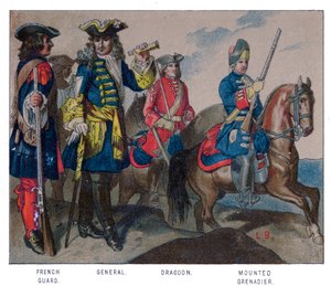 Francouzské vojenské šaty, 1704 od Unbekannt