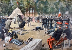 Francouzské vojenské manévry: pracovníci první pomoci, 1897 od Unbekannt