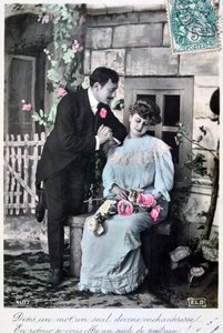 Francouzská romantická pohlednice, c1900 od Unbekannt