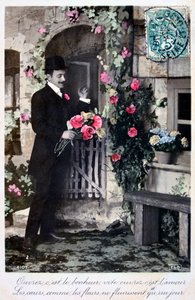 Francouzská romantická pohlednice, c1900 od Unbekannt
