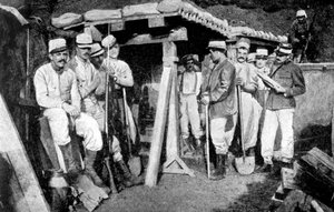 Francouzští sapéři kladoucí miny, Francie, první světová válka, 1914 od Unbekannt