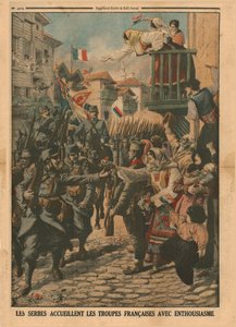 Francouzské jednotky jsou Srby nadšeně vítány, 1915. od Unbekannt