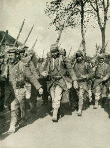 Francouzské jednotky na pochodu, první světová válka, 1914-1918, c1920. od Unbekannt
