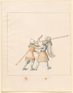 Freydal, The Book of Jousts and Tournament of Emperor Maxmilian I: Combats...Deska 150, c1515. od Unbekannt