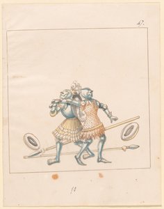 Freydal, The Book of Jousts and Tournament of Emperor Maxmilian I: Combats...Deska 152, c1515. od Unbekannt