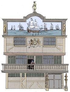 Přední část starého East India House, Londýn, 1894 od Unbekannt