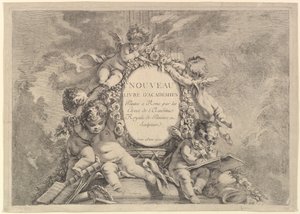 Frontispis, z Nové knihy malířských akademií v Římě od studentů Akademie R..., 1759. od Unbekannt