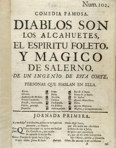 Frontispis „Ďáblové jsou pasáci, foletus a magický duch Salerna“ od Unbekannt