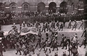 Smuteční průvod krále Edwarda VII., Whitehall, Londýn, 20. května 1910. od Unbekannt