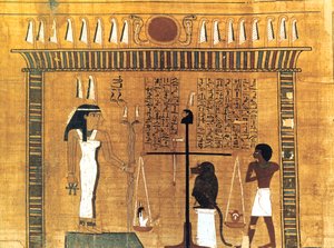 Pohřební papyrus, starověký egyptský, 18. dynastie, 1550-1293 př.n.l. od Unbekannt