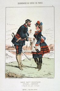 Sedavá národní garda - důstojník Cantinière, obléhání Paříže, 1870-1871 od Unbekannt