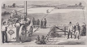 Dvouválcový parní orba a nářadí Garrett & Sons, c1862 od Unbekannt
