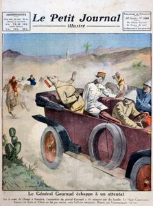 Generál Gouraud uniká pokusu o atentát na cestě z Damašku do Kunaitra, 1921 od Unbekannt