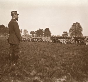 Generál Henri Gouraud, Champagne, severní Francie, c1914-c1918. od Unbekannt