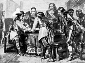 Generál Monck prohlašuje za svobodný parlament, 1660 c1905 od Unbekannt