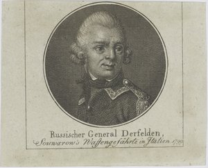 Generál Otto Wilhelm Derfelden 1737-1819, c. 1800. od Unbekannt