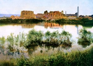 Celkový pohled na Velký chrám Amen Ra, Egypt, 20. století od Unbekannt