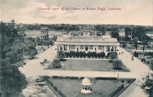Celkový pohled na palác v Kaiser Bagh, Lucknow, c1900 od Unbekannt