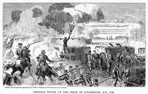 Generál Wolfe v obležení Louisbourgu, AD 1758, 1877 od Unbekannt