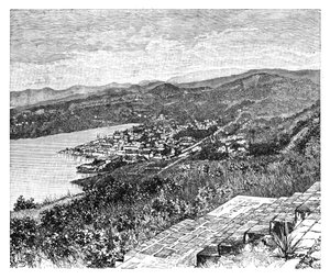 Celkový pohled na Castries, St Lucia Island, c1890 od Unbekannt