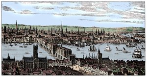 Celkový pohled na Londýn, 1666, 1909. od Unbekannt