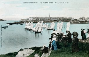 Celkový pohled na Saint Malo, Bretaň, Francie, 20. století od Unbekannt