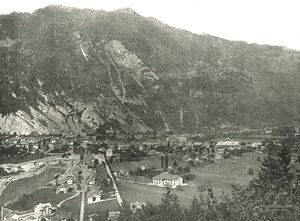 Celkový pohled na město Interlaken, Švýcarsko, 1895. od Unbekannt