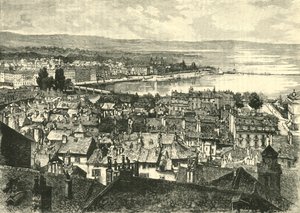 Ženeva, Pohled k jezeru, 1890. od Unbekannt