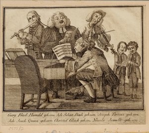 Georg Friedrich Haendel, Johann Sebastian Bach, Giuseppe Tartini, Johann Joachim Quantz, Christoph W od Unbekannt
